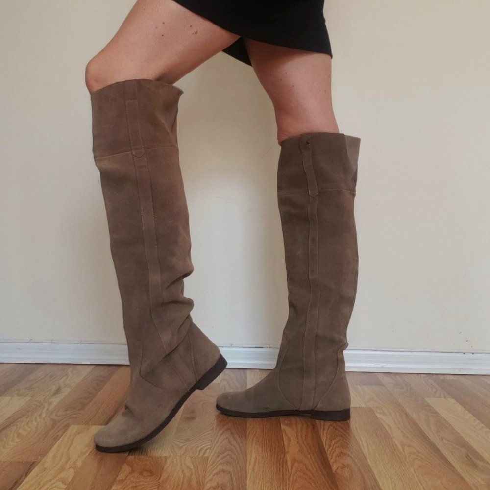 Taupe MIDAS Knee-High Suede Boots - Size 8 M